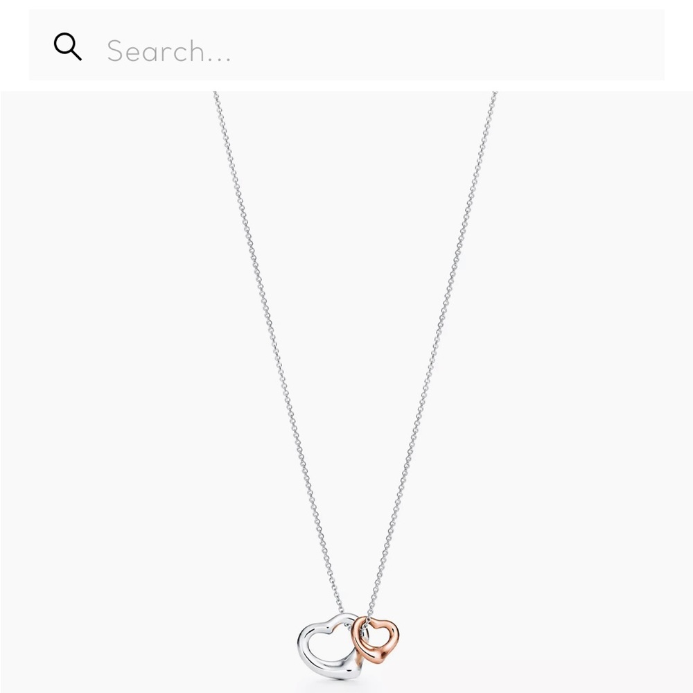 NWT Tiffany & Co Elsa Peretti silver/gold heart necklace